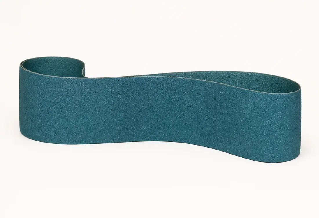 Enhanced catalogue reference of a CS 411 Y blue-green zirconia sanding belt